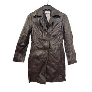 Vintage Pelle Studio Womens Leather Coat M Brown Thinsulate 3M Insulated Classic